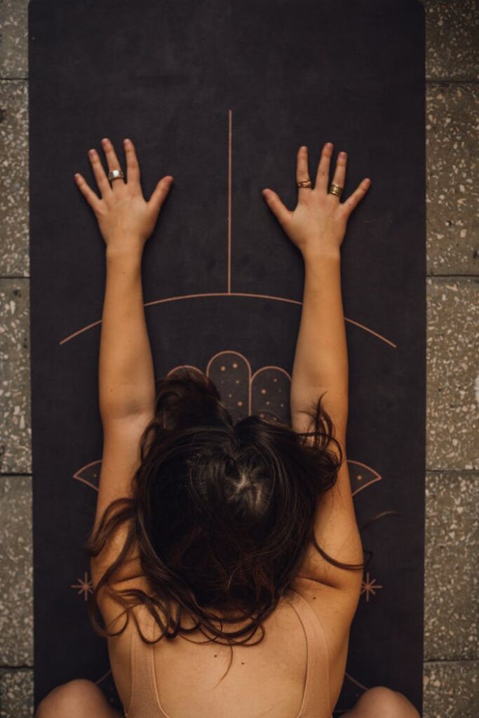 pexels-photo-6246212 Overhead Shot of a Woman Meditating